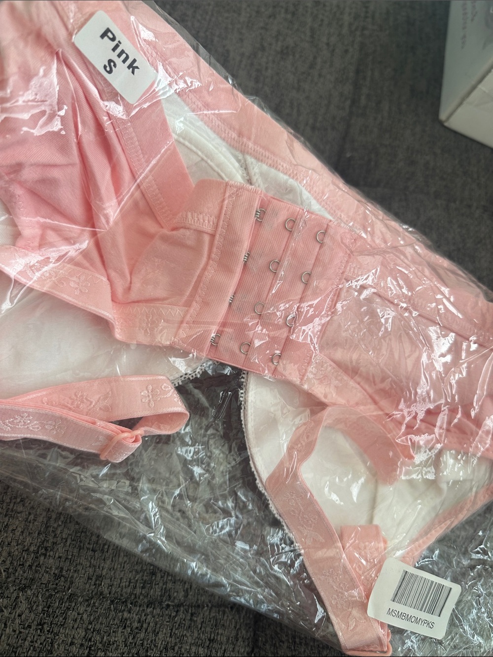 NWT Size Small Momma’s Shop Soft Lace Trim Pink Nursing Bra - Picture 10 of 10